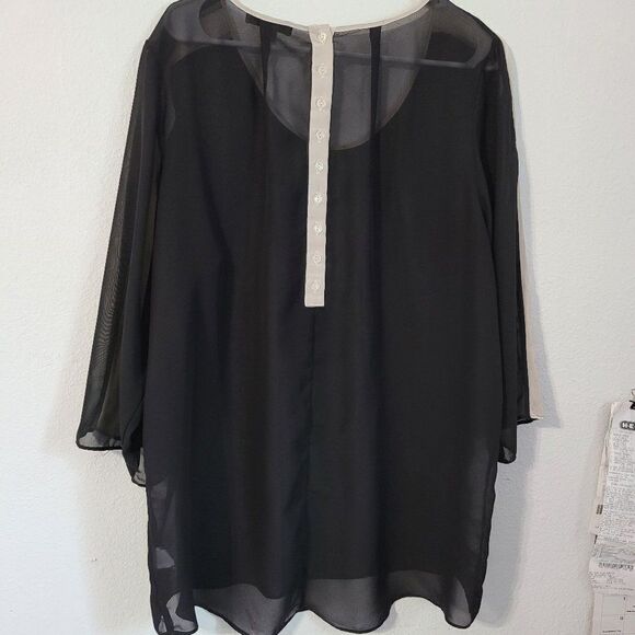 ONE A Black Tunic Long Sleeve 489 - Picture 1 of 4